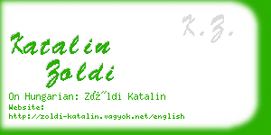 katalin zoldi business card